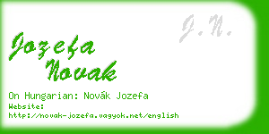jozefa novak business card